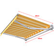 COTE STORE - Store banne manuel 2,5 x 2 m Monobloc pour terrasse - Jaune rayé - vignette