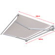 COTE STORE - Store banne manuel 3.6 x 3 m Monobloc pour terrasse - Écru - vignette