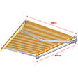 COTE STORE - Store banne manuel 4 x 3 m Monobloc pour terrasse - Jaune rayé - vignette