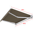 COTE STORE - Store banne manuel 4 x 3 m Monobloc pour terrasse - Taupe - vignette
