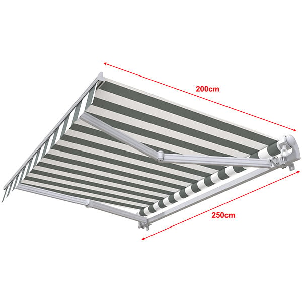 COTE STORE - Store banne manuel 2,5 x 2 m Monobloc pour terrasse - Blanc gris - large
