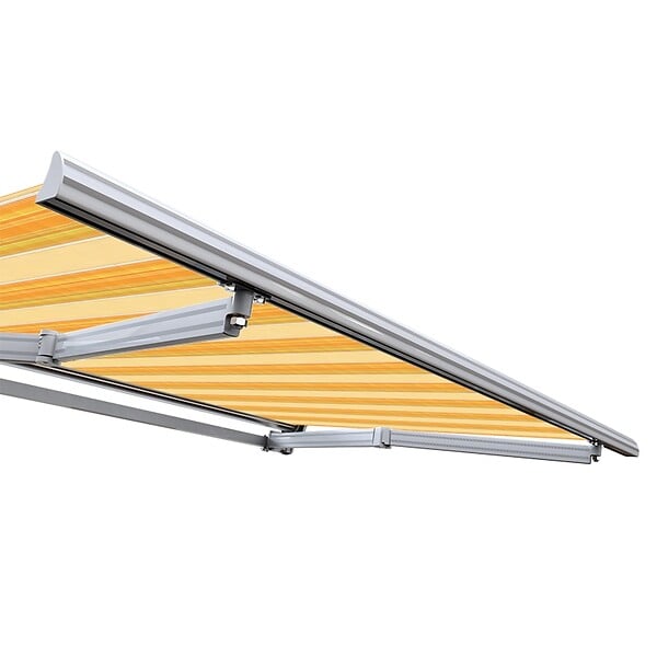 COTE STORE - Store banne manuel Demi coffre 3,6 x 3 m pour terrasse - Jaune rayé - large