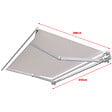 COTE STORE - Store banne manuel 2,5 x 2 m Monobloc pour terrasse - Écru - vignette