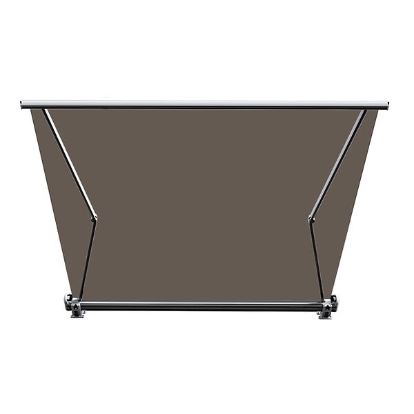 COTE STORE - Store banne coffre intégral 5 x 3,5 m motorisé et manuel extérieur pour terrasse - Taupe - large