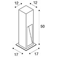 SLV - Borne extérieure SLV ARROCK STONE gris avec LED, Hauteur 50 cm pour éclairage de jardin et allées - vignette
