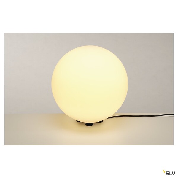SLV - Borne extérieure blanc SLV ROTOBALL, Ø 40 cm, E27, 24W max, IP44 - large