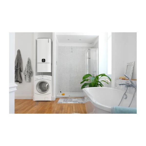 ATLANTIC - Chauffe-eau électrique connecté Linéo - 2400W - Carré vertical mural - 120L - 5 personnes - Blanc - large