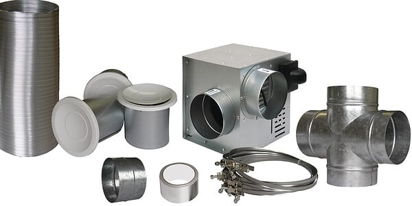 AUTOGYRE - Kit de récupération d'air chaud - 3 bouches - 300M3-H - large