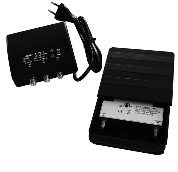 ASTRELL - Amplificateur d'antenne extérieur - avec alimentation - large