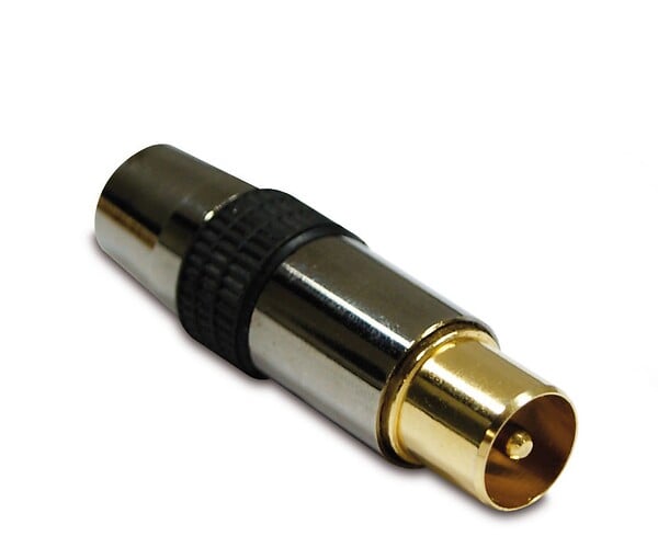 ASTRELL - Fiche TV coaxiale - dorée blindée - 9.52mm mâle - large