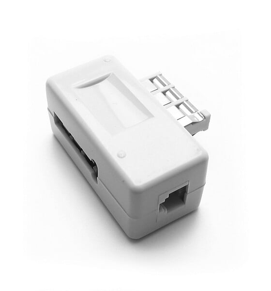 ASTRELL - Adaptateur téléphonique - PTT mâle-femelle vers RJ11 femelle - large