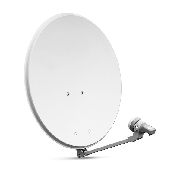 ASTRELL - Parabole satellite métal avec LNB Universel - Blanc - 60cm - large