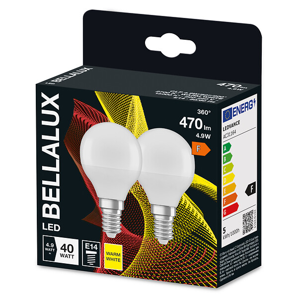 LEDVANCE - Ampoule LED Bellalux Blanc chaud 470lm - large