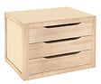 ASTIGARRAGA KIT LINE - Casier de rangement en pin brut Natura 3 tiroirs - vignette