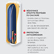 THERMOR - Chauffe-eau électrique Stéatis Thermor - Mural Vertical Étroit - 1200W - 2 personnes - Blanc - vignette