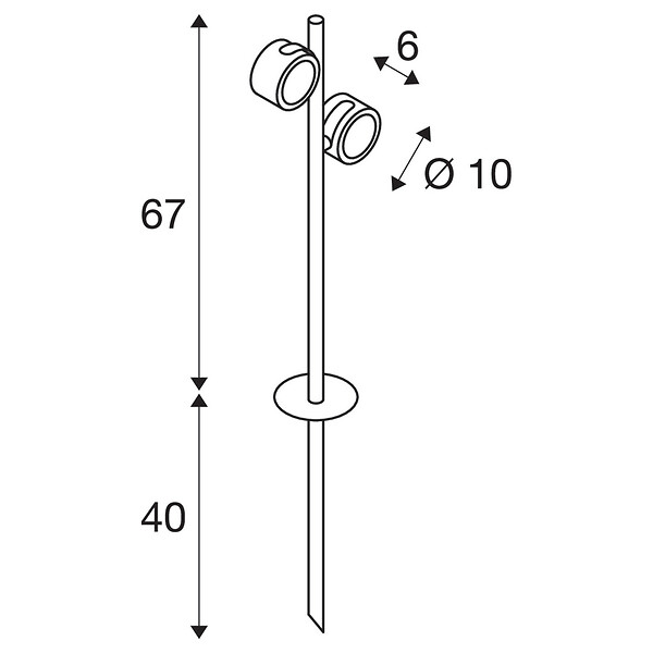 SLV - Projecteur extérieur SLV SITRA 360 SPIKE double, anthracite, GX53/TCR-TSE, 2 x 9 W - large