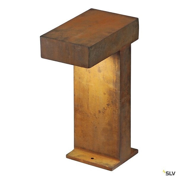 SLV - Borne extérieure SLV RUSTY® PATHLIGHT, fonte rouillée, GX53/TCR-TSE, 9W - large