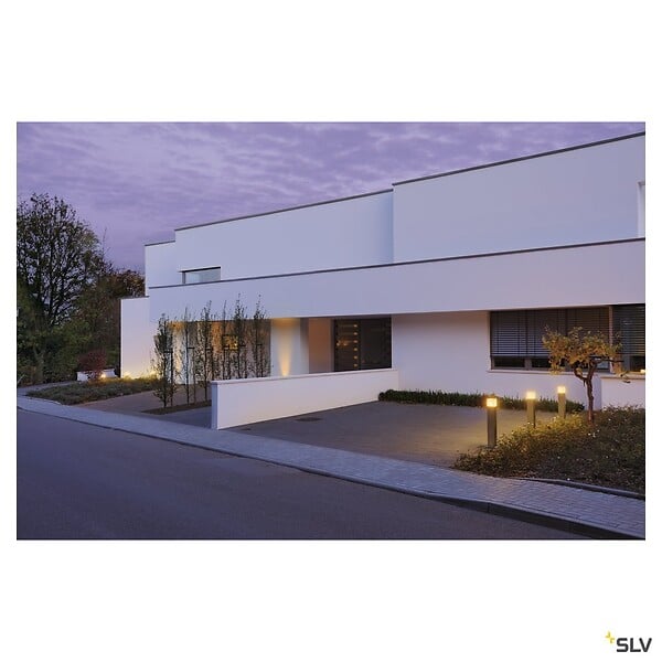 SLV - Borne extérieure SLV SQUARE POLE en inox 304, E27, 20W - Hauteur 90 cm - large