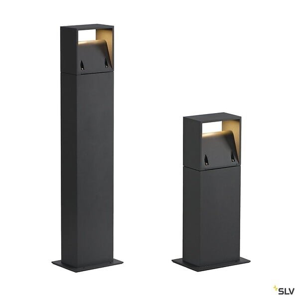 SLV - Borne extérieure, anthracite LOGS 40 avec LED - SLV - large