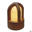 SLV - Borne extérieure SLV RUSTY CONE, coloris rouille, E14, 11W pour jardin - Hauteur 24 cm - vignette