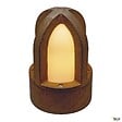 SLV - Borne extérieure SLV RUSTY CONE, coloris rouille, E14, 11W pour jardin - Hauteur 24 cm - vignette