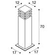 SLV - Borne extérieure SLV RUSTY coloris fonte rouillée, E27, 11W pour jardin - Hauteur 70 cm - vignette