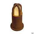 SLV - Borne extérieure SLV RUSTY CONE, coloris rouille, E27, 11W pour jardin - Hauteur 40 cm - vignette