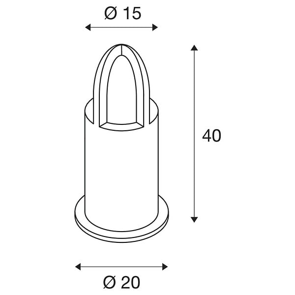 SLV - Borne extérieure SLV RUSTY CONE, coloris rouille, E27, 11W pour jardin - Hauteur 40 cm - large