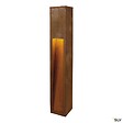 SLV - Borne extérieure SLV RUSTY SLOT, coloris fonte rouillée, E27, 11W - Hauteur 80 cm - vignette