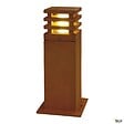 SLV - Borne extérieure SLV RUSTY coloris fonte rouillée, E27, 11W pour jardin - Hauteur 40 cm - vignette