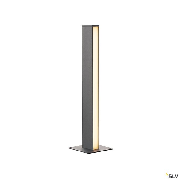 SLV - Borne extérieure SLV H-POL TWIN anthracite avec LED, Hauteur 60 cm - large