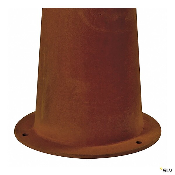 SLV - Borne extérieure SLV RUSTY coloris rouillée, E27, 11W pour jardin - Hauteur 40 cm - large