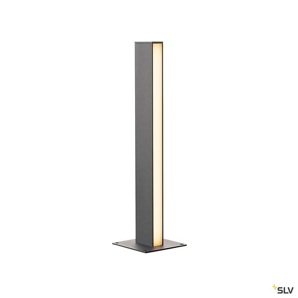 SLV - Borne extérieure SLV H-POL anthracite avec LED, Hauteur 60 cm - large