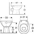 GEBERIT - Cuvette WC Bambini Geberit - 405X330X330mm - Sur pied - Fond creux - vignette