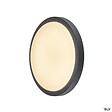 SLV - Applique et plafonnier extérieur rond SLV AINOS, anthracite, LED, 22W, 3000K, IP44, détecteur de mouvements - vignette