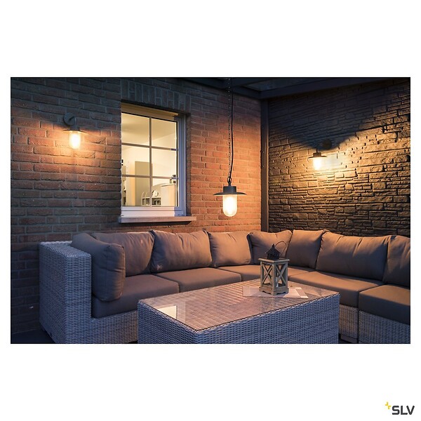 SLV - Suspension extérieure anthracite SLV MOLAT E27, 60W max, IP44 - large