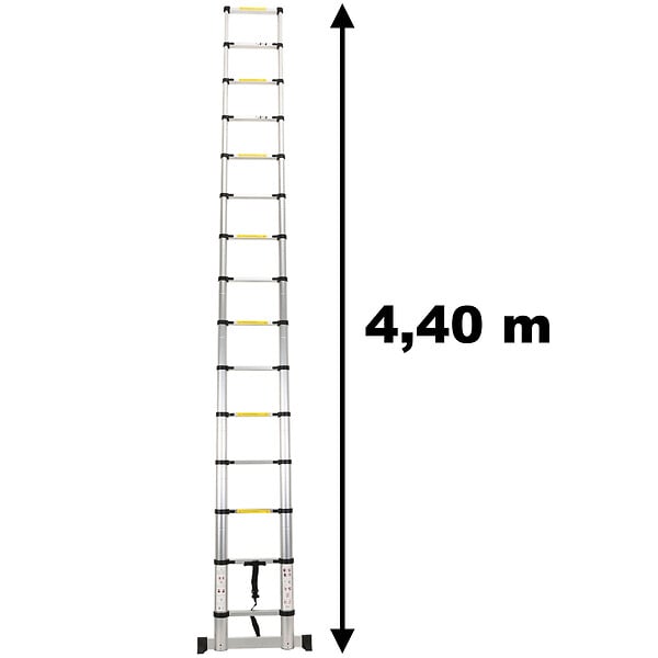 GT MARKET - Échelle télescopique en aluminium - 4.40 mètres - large