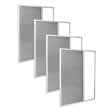 VOLET-MOUSTIQUAIRE - Lot de 4 moustiquaires enroulables latérales H220 cm x L130 cm alu blanc - vignette