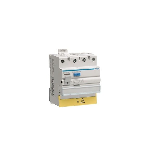 HAGER - Interrupteur différentiel 3PN 63A 30mA type AC à bornes décalées - large