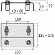 COMMUNELLO - PLAQUE GUIDE REGLABLE 255-220 - vignette