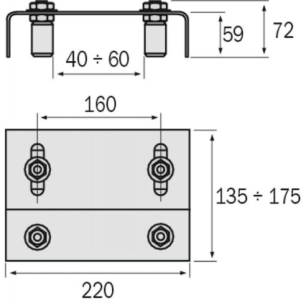 COMMUNELLO - PLAQUE GUIDE REGLABLE 255-220 - large