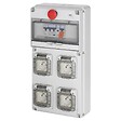 GEWISS - Coffret d'alimentation provisoire Mono Q-DIN 10 16A - 4 prises - Avec arrêt d'urgence - vignette