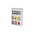 GEWISS - Coffret d'alimentation provisoire Tri+Neutre Q-DIN 14 16A - 5 prises dont 1 prise 3P+N+T 16A - IP65 - Avec arrêt d'urgence - vignette