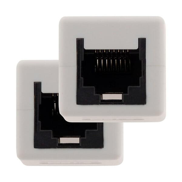 ZENITECH - Lot de 2 raccords RJ45 F/F CAT6 - Blanc - Zenitech - large