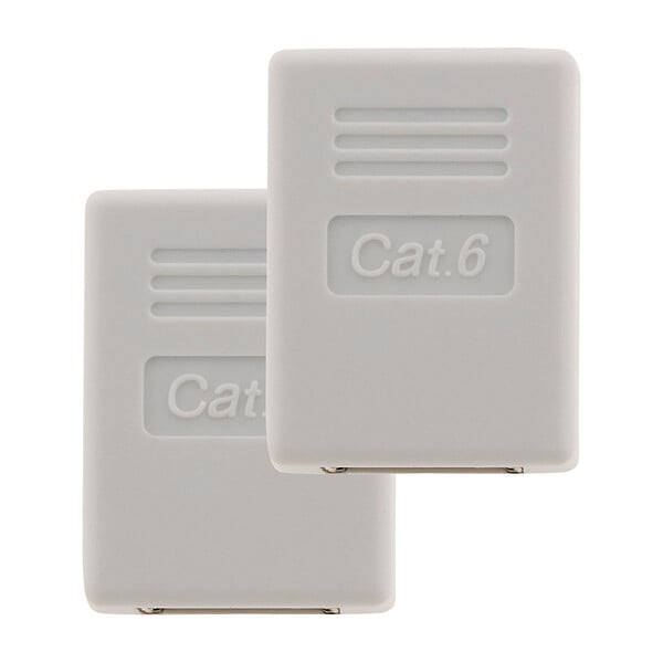 ZENITECH - Lot de 2 raccords RJ45 F/F CAT6 - Blanc - Zenitech - large