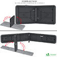 VOUNOT - Ensemble de Table et bancs camping pliables 180cm HDPE Style Polyrotin noir - vignette