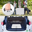 VOUNOT - Ensemble de Table et bancs camping pliables 180cm HDPE blanc - vignette