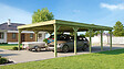 WEKA - Carport double WEKA 609 T2 Couverture Acier galvanisé - vignette