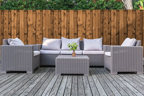 CERLAND - Ecran occultant Texas en pin - Marron - 180x180cm - Ep.50mm - large