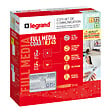 LEGRAND - Coffret de communication Full Media coaxial RJ45 Blanc T1 T3 - vignette